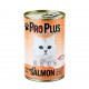 Pro Plus Premium Adult Wet Cat Food Salmon Chunks in Gravy, Complete and Balanced Cat Food with Taurine and Vitamins, 400g x 12 Cans, 4.8kg Multipack
