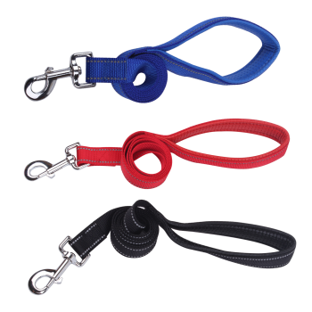 NOBLEZA DOG LEASH W/REFLECTIVE STRIPE W2.0*L120CM (MIXED COLORS) NOBLEZA DOG LEASH W/REFLECTIVE STRIPE W2.0*L120CM (MIXED COLORS)
