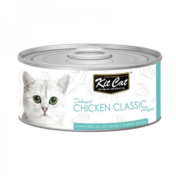 Kit Cat Deboned CHICKEN CLASSIC Toppers CAN( 80g )  For Cat