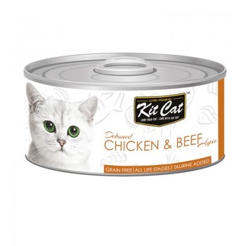 Kit Cat Deboned CHICKEN & BEEF Toppers CAN( 80g ) For Cat Kit Cat Deboned CHICKEN & BEEF Toppers CAN( 80g ) For Cat
