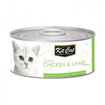 Kit Cat Deboned CHICKEN & LAMB Toppers CAN( 80g )  For Cat