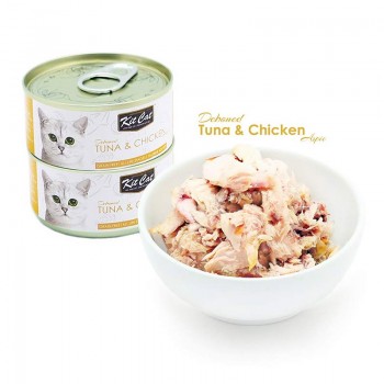 Kit Cat Deboned Tuna & CHICKEN Toppers CAN( 80g )  For Cat