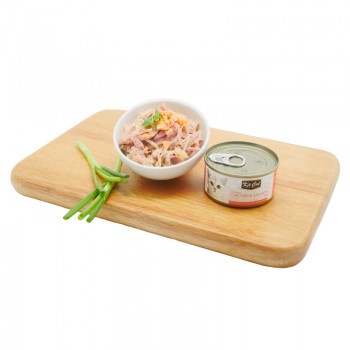 Kit Cat Deboned CHICKEN & SALMON Toppers CAN( 80g )  For Cat