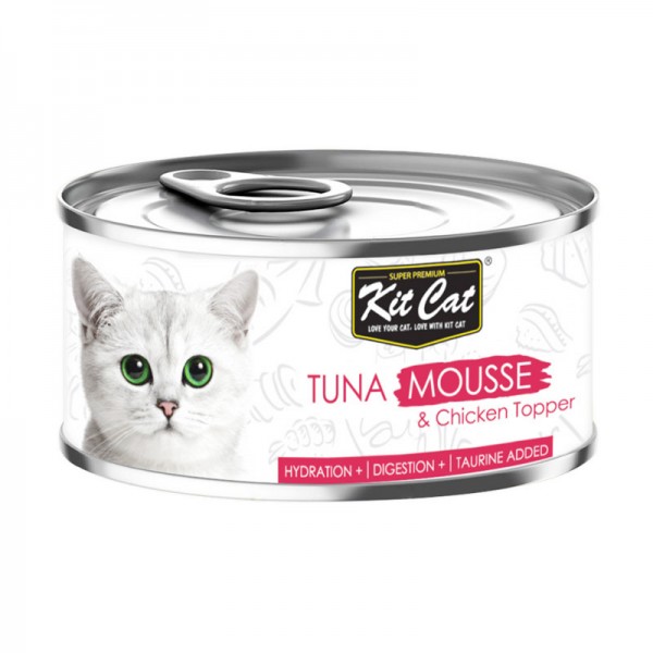 Kitcat Tuna Mousse&Chickentopper ( 80g )  For Cat