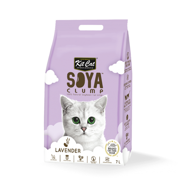 Kit Cat Soya Clump Soybean Litter  Lavender ( 7L )
