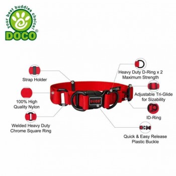 DOCO Double D (DD) - Ring Nylon Collar for dog (DCS005)