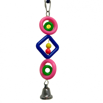 PETS CLUB PLASTIC BIRD TOY WITH BELL H-20 CM, W 3CM) PETS CLUB PLASTIC BIRD TOY WITH BELL H-20 CM, W 3CM)