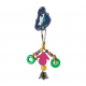 Pets Club Leather Bird Toy with Bell – Hanging Chew & Play Toy (H 25 cm, W 8 cm)