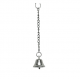 Pets Club Plain Bell for Birds – Stainless Steel Hanging Bird Toy | H 25 cm × W 3 cm