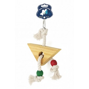 Pets Club Natural Rope Bird Toy – Hanging Chew & Play Toy for Small & Medium Birds (15 × 15 cm)