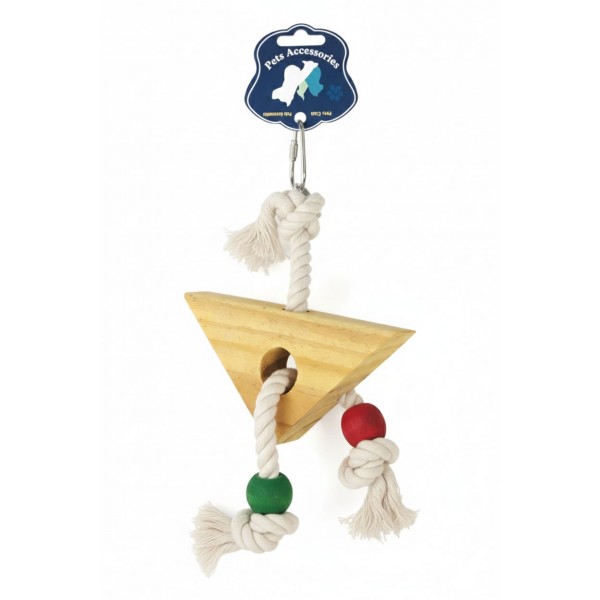 Pets Club Natural Rope Bird Toy – Hanging Chew & Play Toy for Small & Medium Birds (15 × 15 cm)