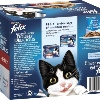 FELIX AGAIL DOUBLY DELICIOUS MEAT SELECT 12X85G For Cat