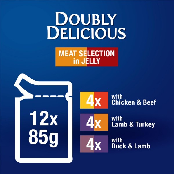 FELIX AGAIL DOUBLY DELICIOUS MEAT SELECT 12X85G For Cat