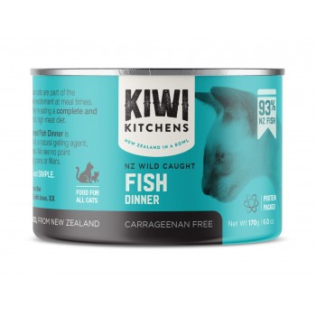 Kiwi Kitchens Wild Caught Fish Dinner Canned Wet Cat Food - 170g