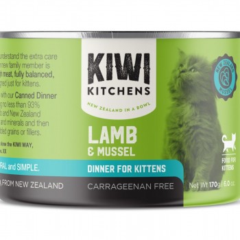 Kiwi Kitchens Lamb & Mussel Dinner Canned Wet Kitten Food - 170g