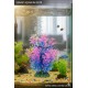 Aquarium Plastic Plant M403 – W7 × H13 cm Colorful Artificial Aquarium Decoration | Fish-Safe PVC, Weighted Base, Low-Maintenance Ornament for Freshwater & Saltwater Tanks