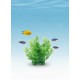 Aquarium Plastic Plant M404 – W7×H13 Cm, Artificial Fish Tank Decoration with Weighted Ceramic Base, Safe for Freshwater & Saltwater, Low-Maintenance Realistic Aquarium Plant