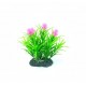 Aquarium Plastic Plant Decoration M411 – Lanshuixing Artificial Aquarium Plant W7 × H13 cm | Fish-Safe Plastic, Weighted Base, Non-Fading Green & Pink Foliage | Freshwater & Saltwater Tank Décor, Low-Maintenance Aquarium Ornament
