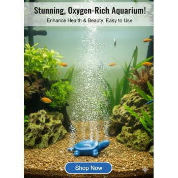 Aquarium Air Stone Turtle Shaped Blue, Size 60×77 mm – Decorative Mineral Bubble Stone Bubbler for Fish Tanks, Fine Bubble Aeration, Oxygen Diffuser for Freshwater & Saltwater Aquariums