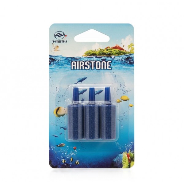 Hisin Aquarium Air Stone 3 Pack – 13×25mm Cylinder Bubble Diffusers for Fish Tank Aeration, Water Circulation, Oxygenation, Freshwater & Saltwater Aquariums, Ponds, and Hydroponic Systems
