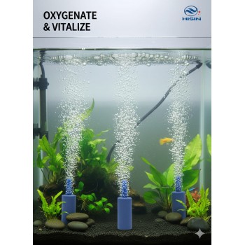 Hisin Aquarium Air Stone 3 Pack – 13×25mm Cylinder Bubble Diffusers for Fish Tank Aeration, Water Circulation, Oxygenation, Freshwater & Saltwater Aquariums, Ponds, and Hydroponic Systems Hisin Aquarium Air Stone 3 Pack – 13×25mm Cylinder Bubble Diffusers for Fish Tank Aeration, Water Circulation, Oxygenation, Freshwater & Saltwater Aquariums, Ponds, and Hydroponic Systems