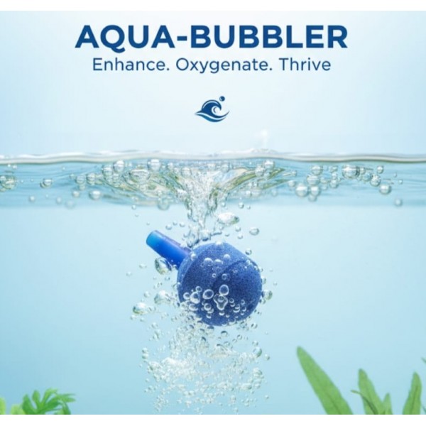 Aquarium Air Stone Round 17 mm (1.7 cm) – Fine Bubble Oxygenator for Fish Tanks and Ponds, Compatible with Standard Air Pumps and Tubing, Durable Sintered Material for Healthy Aquatic Life