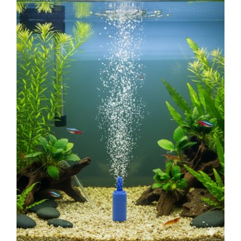 Cylindrical Aquarium Air Stone – Pillar Shape 13×25mm, Blue, Oxygenation Diffuser for Freshwater & Saltwater Fish Tanks, Compatible with Standard Air Pumps, Durable Mineral/ABS Material 