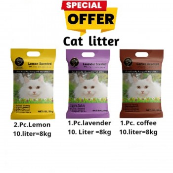 GOLDEN CAT CAT LITTER ( 4pcs X 8kg ) Lavender 1 pcs , Lemon 2 pcs , Coffee 1 pcs GOLDEN CAT CAT LITTER ( 4pcs X 8kg ) Lavender 1 pcs , Lemon 2 pcs , Coffee 1 pcs