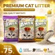 AMOS Premium Bentonite Cat Litter Combo Pack 75L (3 x 25L, 60kg) – Coffee, Lavender & Lemon Scents – Strong Clumping, Odor Control, Dust Free Natural Bentonite Cat Sand – Easy Scoop, Long Lasting Bulk Pack for All Cats
