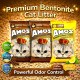 AMOS Premium Bentonite Cat Litter Combo Pack 75L (3 x 25L, 60kg) – 2 Coffee + 1 Lemon Scented – Strong Clumping, Odor Control, Dust Free Natural Cat Sand – Easy Scoop, Long Lasting Bulk Pack for All Cats