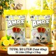 AMOS Lemon Scented Cat Litter 50L (2 x 25L, 40kg) – Strong Clumping, Odor Control, Dust Free, Easy Scoop Natural Bentonite Cat Sand – Long Lasting Bulk Pack for All Cats