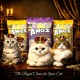 AMOS Premium Bentonite Cat Litter Combo Pack 75L (3 x 25L, 60kg) – 2 Lemon + 1 Lavender Scented – Strong Clumping, Odor Control, Dust Free Natural Cat Sand – Easy Scoop, Long Lasting Bulk Pack for All Cats