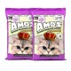 AMOS Lavender Scented Cat Litter 50L (2 x 25L, 40kg) – Strong Clumping, Odor Control, Dust Free Natural Bentonite Cat Sand – Easy Scoop, Long Lasting Bulk Pack for All Cats