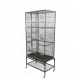 Extra Large Black Wrought Iron Bird Cage with Rolling Stand, 177 cm Tall Multi-Level Flight Cage, Storage Shelf, Pull-Out Trays & Multi-Access Doors for Small to Medium Birds – 5005A