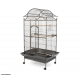 Tropical Large Bird Cage for Parrots, Heavy-Duty Metal Aviary with Rolling Stand, Play Top & Slide-Out Tray, 81×59×179 cm, Black – Model B057