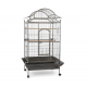 Tropical Large Bird Cage for Parrots, Heavy-Duty Metal Aviary with Rolling Stand, Play Top & Slide-Out Tray, 81×59×179 cm, Black – Model B057