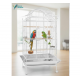 Tropical Large Bird Cage Aviary with Rolling Stand, White Metal Parrot Cage 81×59×179 cm, Heavy-Duty Wrought Iron, Play Top & Slide-Out Tray – Model B057 Tropical Large Bird Cage Aviary with Rolling Stand, White Metal Parrot Cage 81×59×179 cm, Heavy-Duty Wrought Iron, Play Top & Slide-Out Tray – Model B057