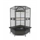 Jumbo Corner Parrot Cage, Black – 163cm Height, Pentagonal Diamond Front Large Bird Aviary with Casters, Model B075-1