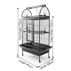 Luxury Large Bird Cage with Play Top – Black Metal Parrot Cage with Stand & Wheels, Easy Clean (Model BC19-2)