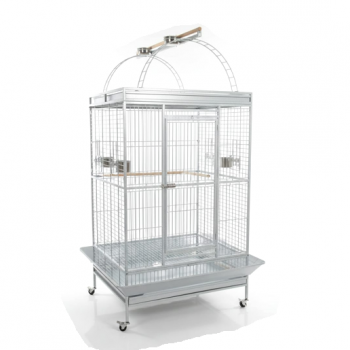 Large White Playtop Bird Cage 102 x 81 x 200 cm – Spacious Parrot Cage for Medium to Large Birds with Rolling Casters, Slide-Out Trays, Perches, Ladders, Toy Hook, Bird-Proof Locks – Model BC23