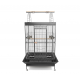 Large Black Playtop Bird Cage 102 x 81 x 200 cm – Spacious Parrot Cage for Medium to Large Birds with Rolling Casters, Slide-Out Trays, Perches, Ladders, Toy Hook, Bird-Proof Locks – Model BC23
