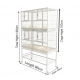 Stackable Double-Story Divided Breeder Bird Cage with Rolling Stand – White – 96×46×148 cm – Removable Partitions, 4 Lockable Doors, for Small to Medium Birds – Model BC5012