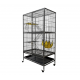 Feisty Ferret Home – Multi-Tier Metal Cage with Ramps, Shelves, Hammock & Pull-Out Tray on Casters – 80 × 52 × 137 cm, Ideal for Ferrets, Guinea Pigs, Rabbits, Chinchillas & Small Pets – Model C10