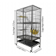 Feisty Ferret Home – Multi-Tier Metal Cage with Ramps, Shelves, Hammock & Pull-Out Tray on Casters – 80 × 52 × 137 cm, Ideal for Ferrets, Guinea Pigs, Rabbits, Chinchillas & Small Pets – Model C10