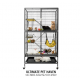 Feisty Ferret Home – Multi-Tier Metal Cage with Ramps, Shelves, Hammock & Pull-Out Tray on Casters – 80 × 52 × 137 cm, Ideal for Ferrets, Guinea Pigs, Rabbits, Chinchillas & Small Pets – Model C10