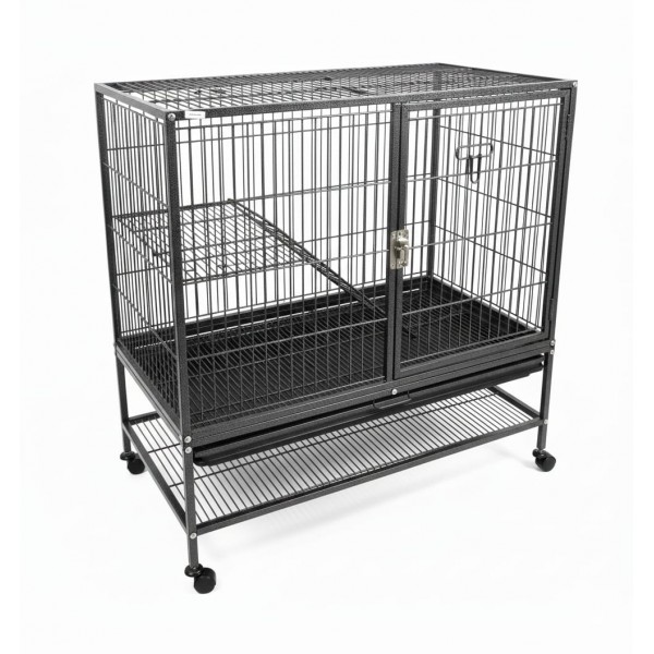 Pet Cage with Rolling Stand – 79 × 53 × 84 cm – Multi-Species Habitat for Birds, Cats, Small Dogs, Rabbits, Squirrels & Other Small Pets – Model C9