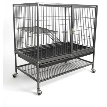 Pet Cage with Rolling Stand – 79 × 53 × 84 cm – Multi-Species Habitat for Birds, Cats, Small Dogs, Rabbits, Squirrels & Other Small Pets – Model C9
