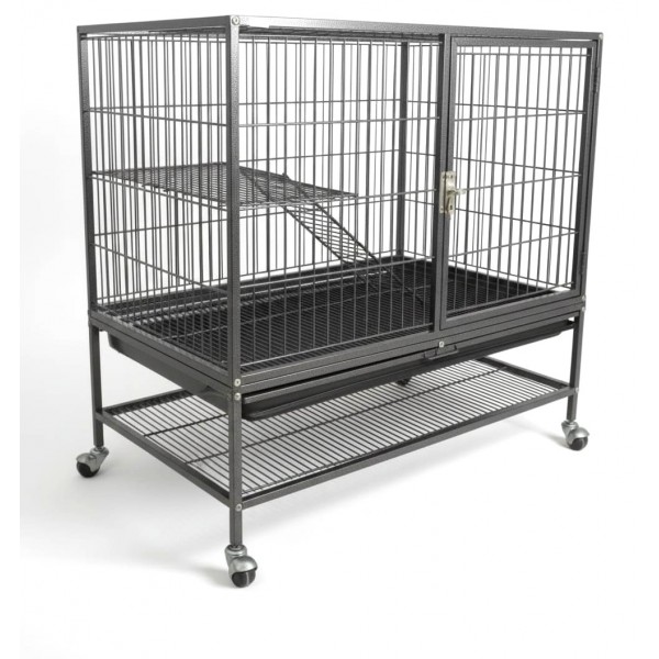 Pet Cage with Rolling Stand – 79 × 53 × 84 cm – Multi-Species Habitat for Birds, Cats, Small Dogs, Rabbits, Squirrels & Other Small Pets – Model C9