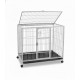 Heavy-Duty White Metal Dog Crate with Wheels, 110×72×93 cm, Double-Door Kennel with Removable Tray, Rust-Resistant Steel – Medium to Large Dogs, Indoor & Outdoor Use – Model D8