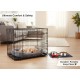 Foldable Metal Wire Dog Crate for Medium to Large Dogs (122 × 74 × 81 cm) – Heavy-Duty Secure Dog Cage with Removable Tray, Single Door & Locking Latch – Model DG48